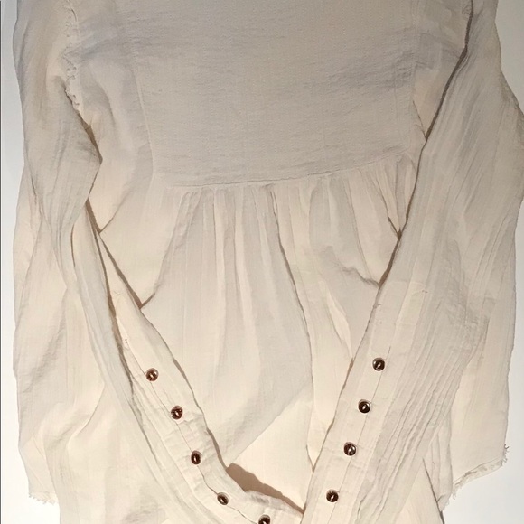 Free People Henley textured long sleeve top - Picture 3 of 4